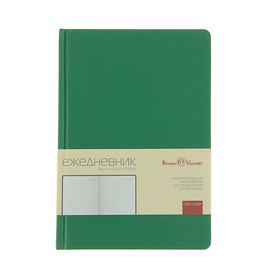 Ежедневник недатированный А5+, 160 листов CITIZEN, цветной срез, зелёный