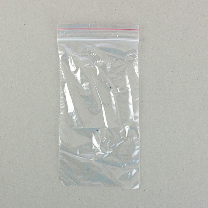 Пакет zip lock 10 х 18 см (с красной полосой)