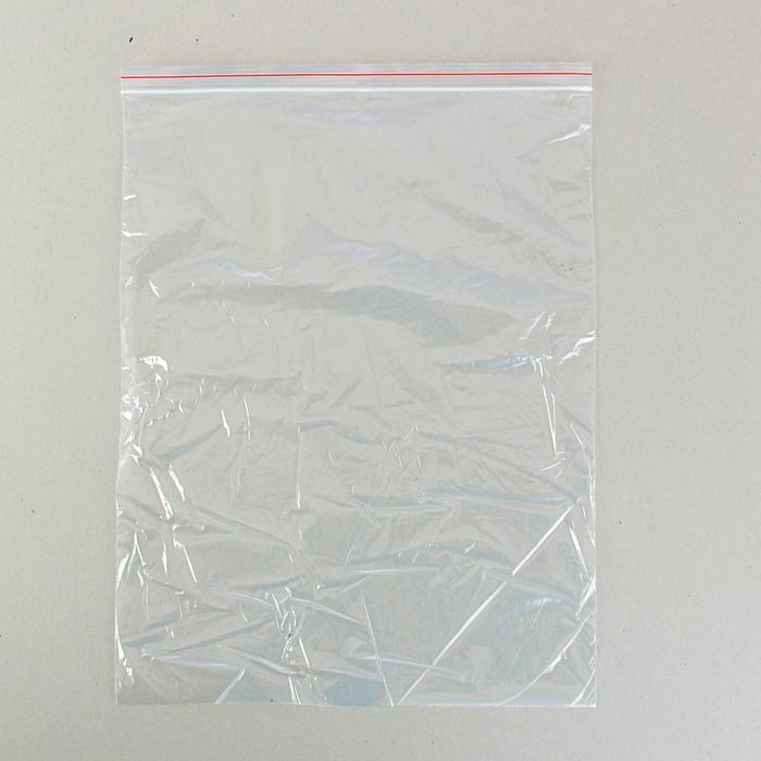 Пакет zip lock 35 х 45 см (с красной полосой)