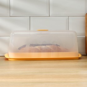 Хлебница с прозрачной крышкой, 36x22x13,5 см, без выбора цвета