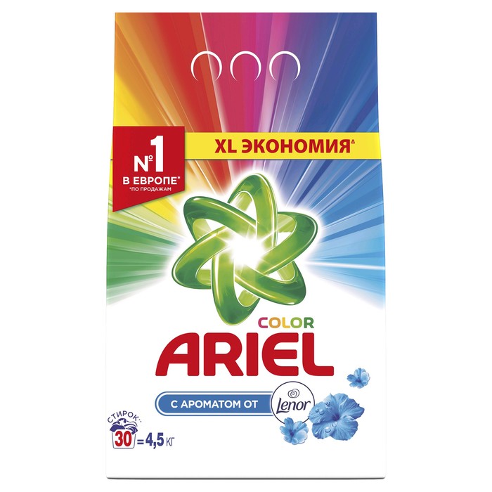 Порошок стиральный Ariel автомат Color Lenor Effect, 4.5 кг