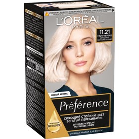 Краска для волос L'Oreal Preference Recital «Ультраблонд», тон 11.21, холодный перламутровый