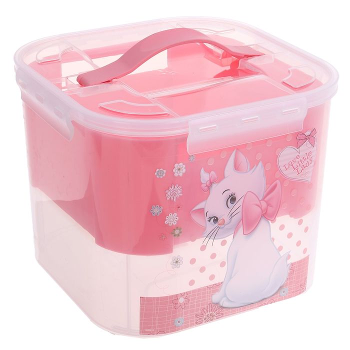 Контейнер для детских принадлежностей &quot;Кошечка Мари&quot;, 7 л, цвет розовый