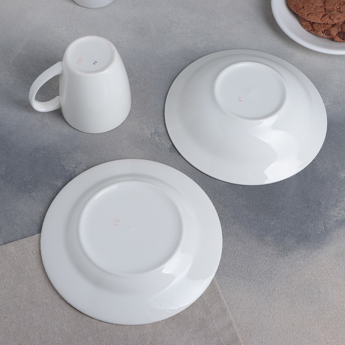 Набор посуды "Медвежата", 3 предмета: кружка 260 мл, тарелка мелкая 17,5 см, тарелка глубокая 17,5 см, рисунок МИКС