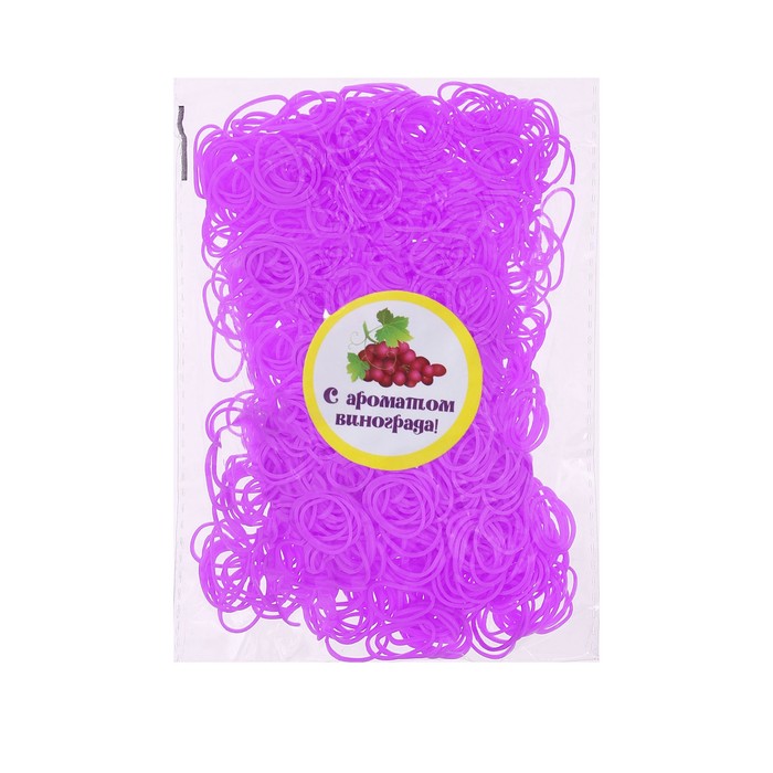 Набор резинок для волос, 200 шт., аромат винограда, цвет фиолетовый