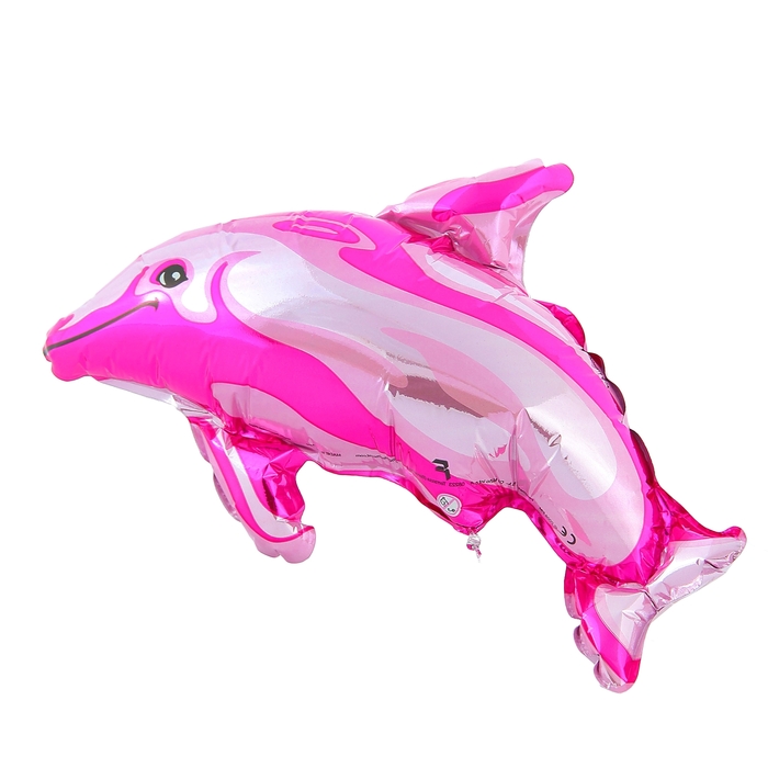 Шар фольгированный 12" "Дельфин", цвет розовый