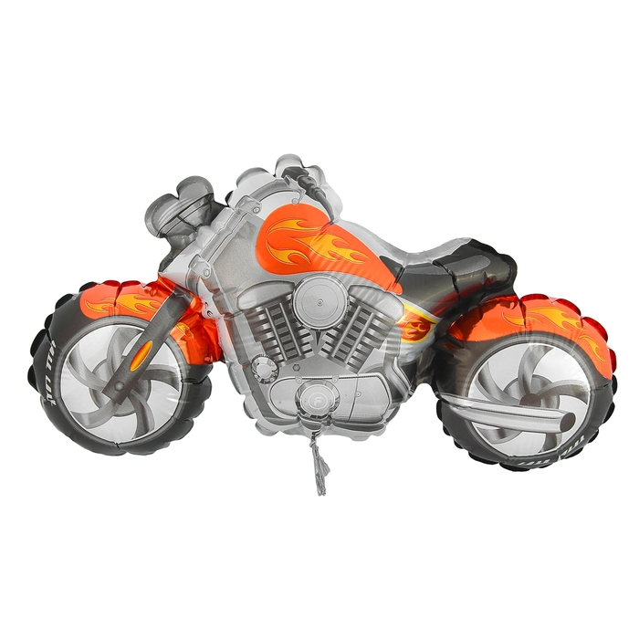 Шар фольгированный 12" "Мотоцикл" для палочки, цвет оранжевый