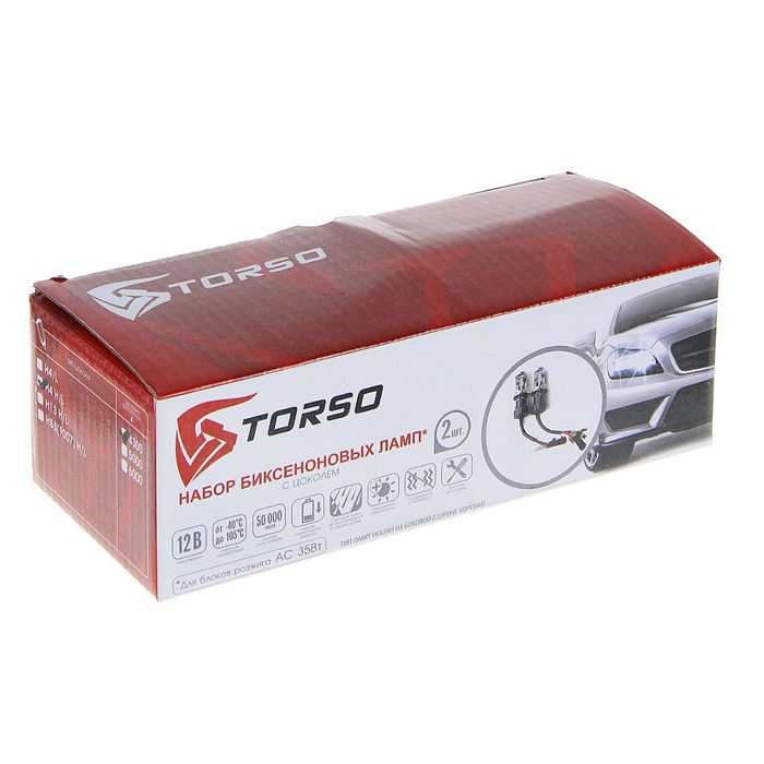 Комплект биксеноновых ламп TORSO H13, для блоков AC, 12 В, 4300 К, 2 шт.