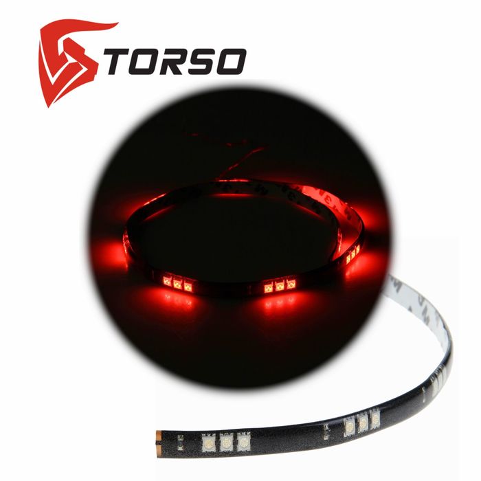 Светодиодная линейка TORSO, 30LED-SMD5050, 60 см, 12 В, IP65, 7.2 Вт, свет красный