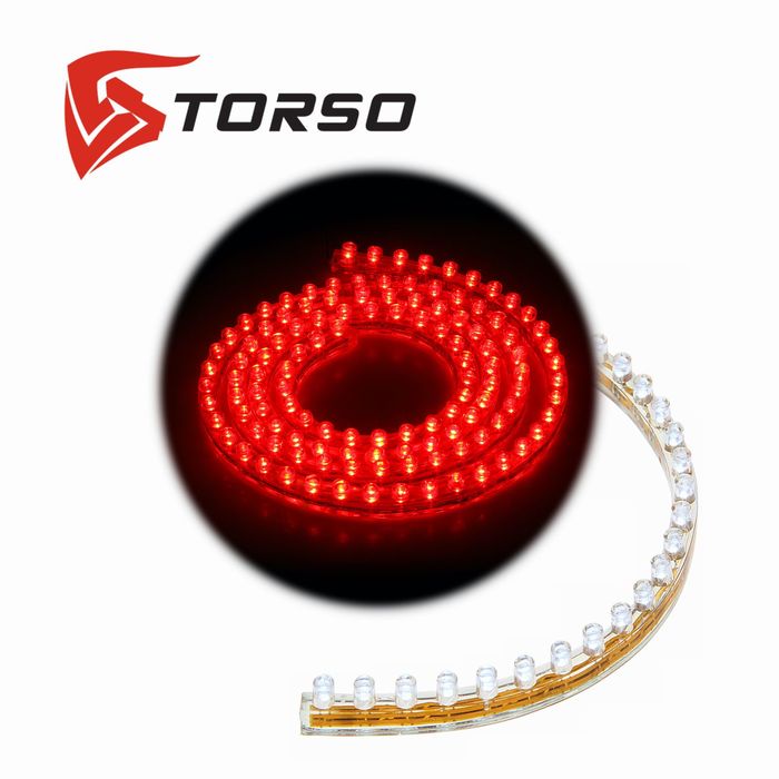 Светодиодная линейка TORSO, 120LED, 120 см, 12 В, IP68, свет красный