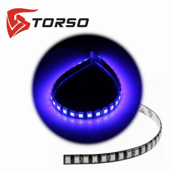 Светодиодная линейка TORSO, 30LED-SMD5050, 30 см, 12 В, IP65, 7.2 Вт, свет синий