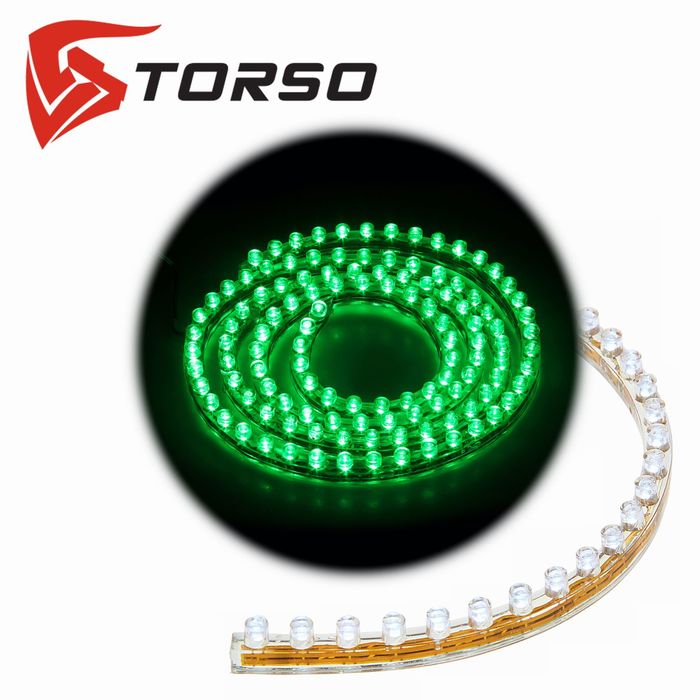 Светодиодная линейка TORSO, 120LED, 120 см, 12 В, IP68, свет зелёный