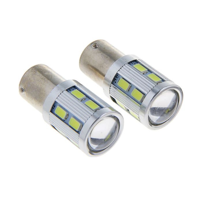 Комплект светодиодных ламп TORSO P21/W, 12 В, 12 SMD-5630 и LED-COB CREE, 3 Вт, 2 шт., белый