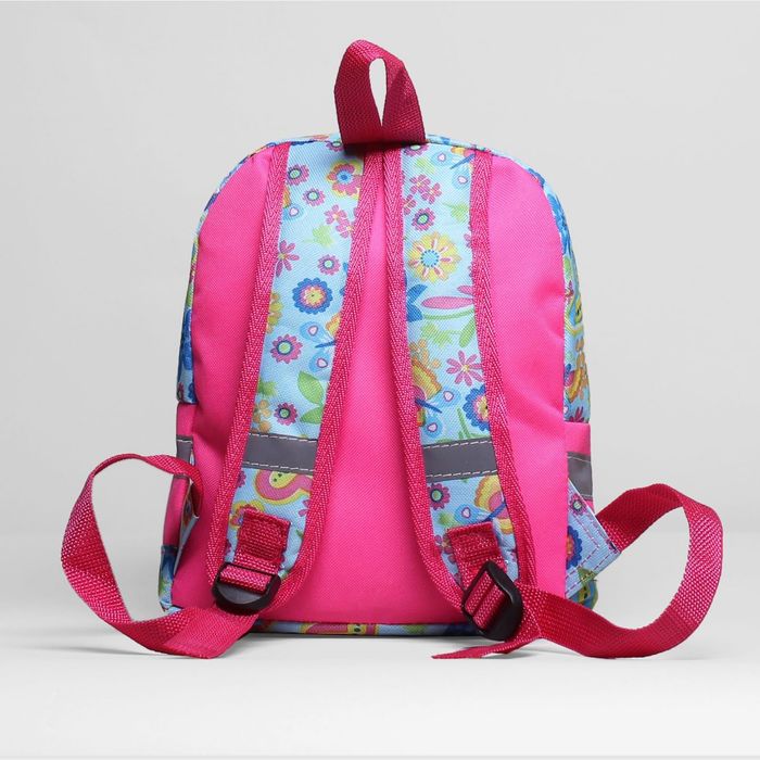 Рюкзак детский, 1 отделение, наружный карман, цвет розовый/сиреневый, сердца