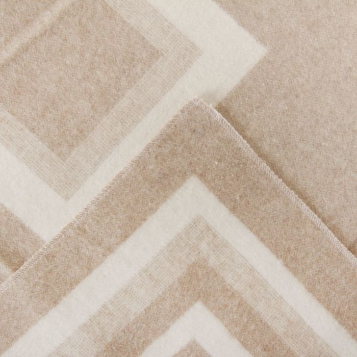 Одеяло жаккардовое "Греция", размер 140х205 см, хлопок, цвет белый/бежевый