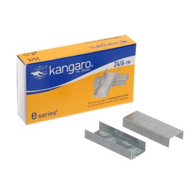 Скобы для степлера Kangaro №24/6-1, стальные, эко, 1000 штук