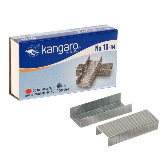 Скобы для степлера №10 Kangaro стальные, 1000 штук