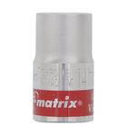 Головка торцевая MATRIX Master, 15 мм, 12-гранная, CrV,под квадрат 1/2", хромированная 1246815 - фото 52895