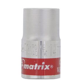 Головка торцевая MATRIX Master, 15 мм, 12-гранная, CrV,под квадрат 1/2", хромированная 1246815