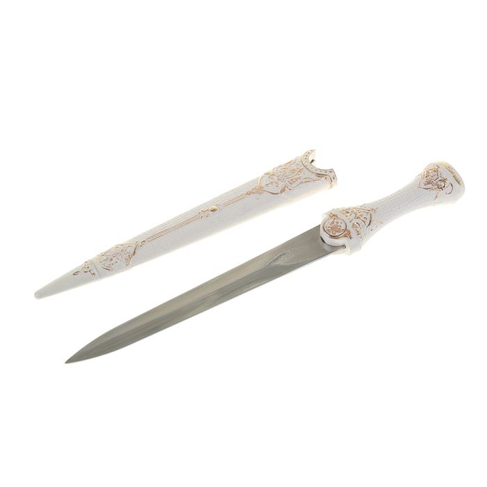 Сувенирный кинжал «Императорский», 36,5 см, резные ножны, белый