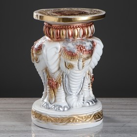 Подставка декоративная "Индийский слон ", 43 см, белый