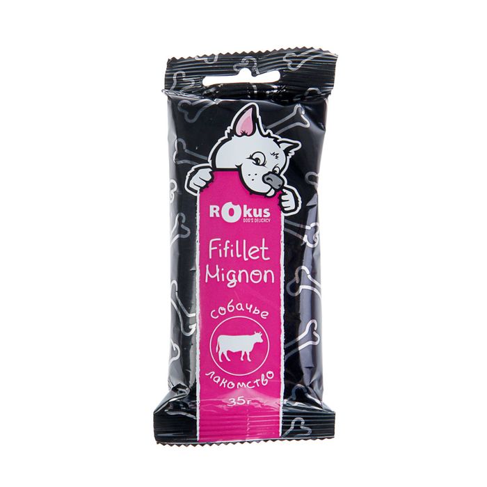 Жевательное лакомство для чистки зубов ROKUS FiFillet Mignon для собак всех пород со вкусом говядины, 35г