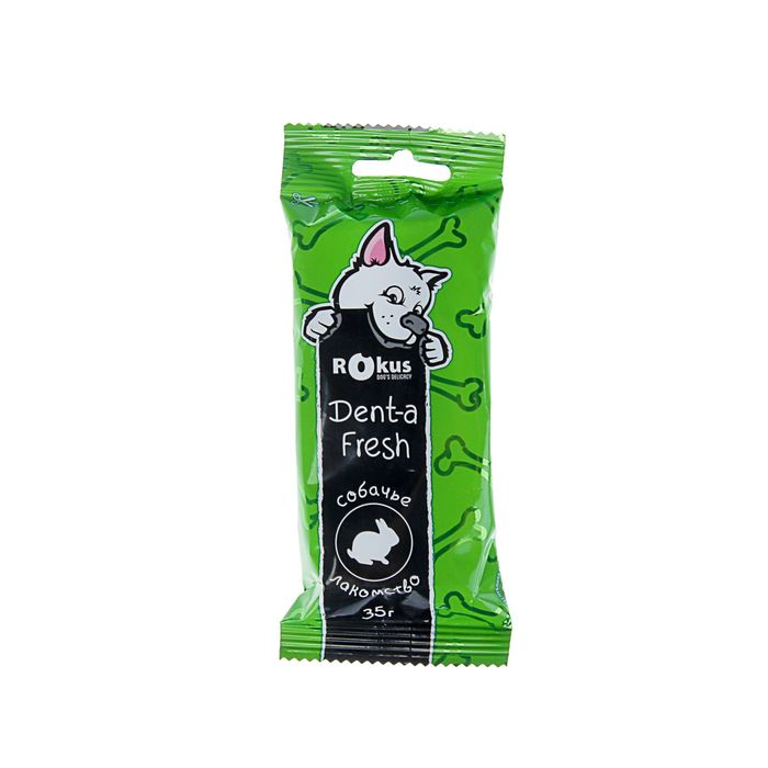 Жевательное лакомство для чистки зубов ROKUS Dent-a Fresh для собак всех пород, 35г