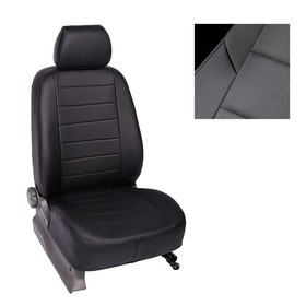Авточехлы для Mitsubishi Outlander III, 2012-, черный, экокожа, набор 1253026