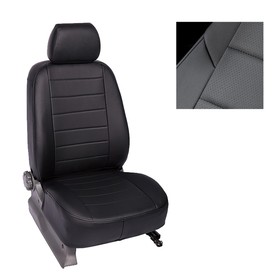 Авточехлы для Nissan Qashqai II, 2014-, черный, экокожа, набор 1253029