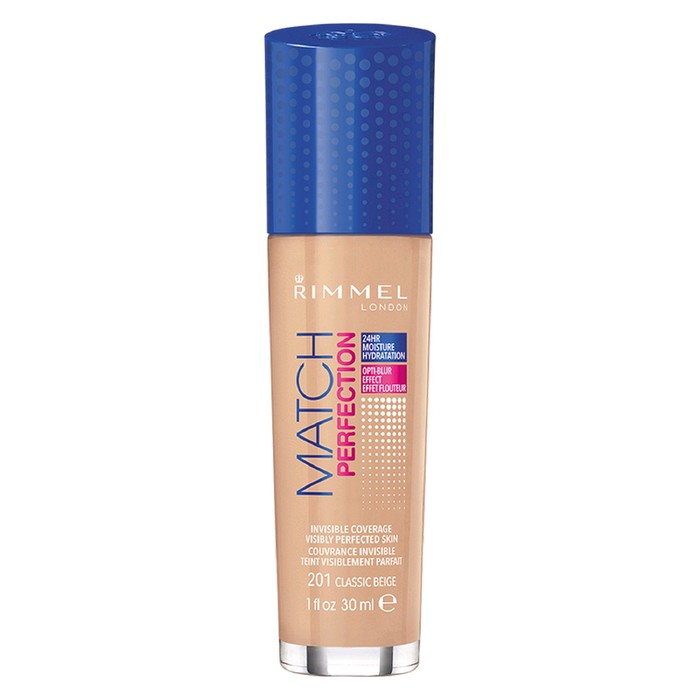 Тональный крем Rimmel Match Perfection Foundation  #201, 30 мл