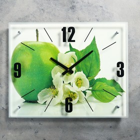 Часы настенные, серия: Кухня, "Яблоко", 40х50  см, микс