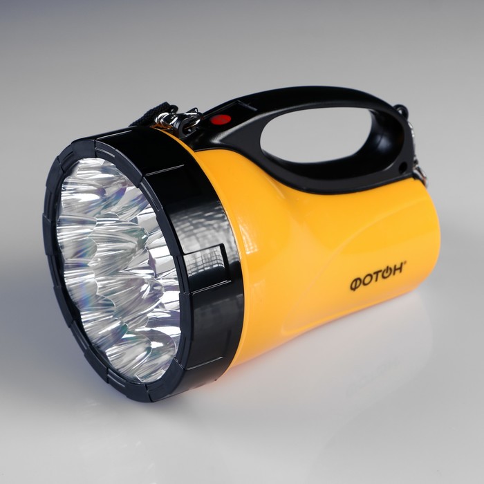 Фонарь ручной аккумуляторный «Фотон», 18 светодиодов, жёлтый
