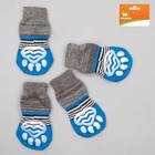 Non-slip socks, size L (3,5/5 x 8 cm), set of 4 PCs, mix colors for a boy
