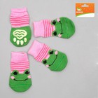 Non-slip socks size M (3/4 x 7 cm), set of 4 PCs, mix colors for girls