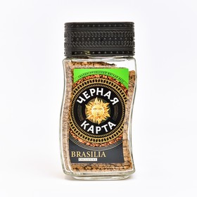 Кофе "Черная Карта", Exclusive Brasilia, натуральный, сублимированный, 95 г 1265519