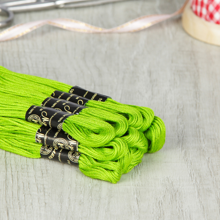 Нитки gamma 5209 цвет. Мулине дмс 904. Салатовые нитки. Мулине цвет 8806. Дмс 115 меланж.