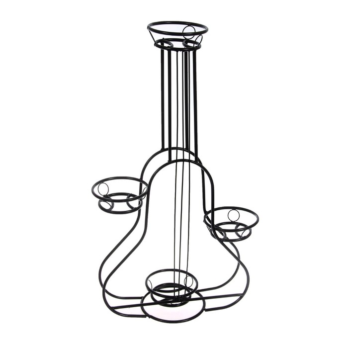 Подставка для цветов d=18 см &quot;Гитара-4&quot;, цвет черный