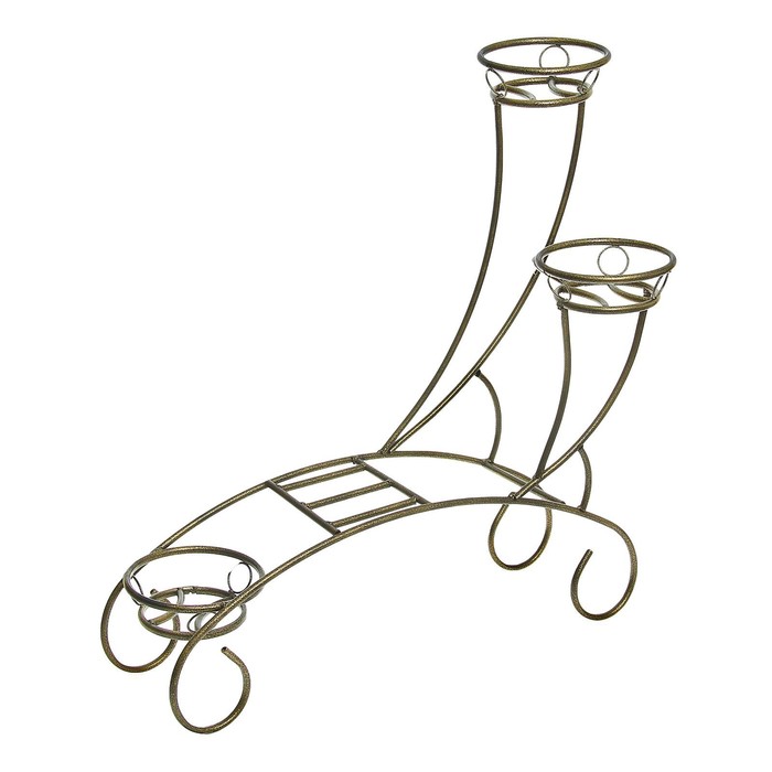 Подставка для цветов d=18 см &quot;Конек-3&quot;, цвет бронзовый антик