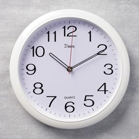 Часы настенные круглые "Классика",  белый обод, 29х29 см  микс