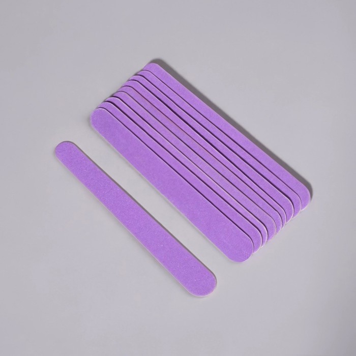 Пилки-наждаки на деревянной основе, абразивность 200/200, 10 см, 10 шт, цвет МИКС
