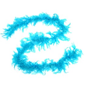 Карнавальный шарф-перо, 180 см, цвет голубой в Донецке