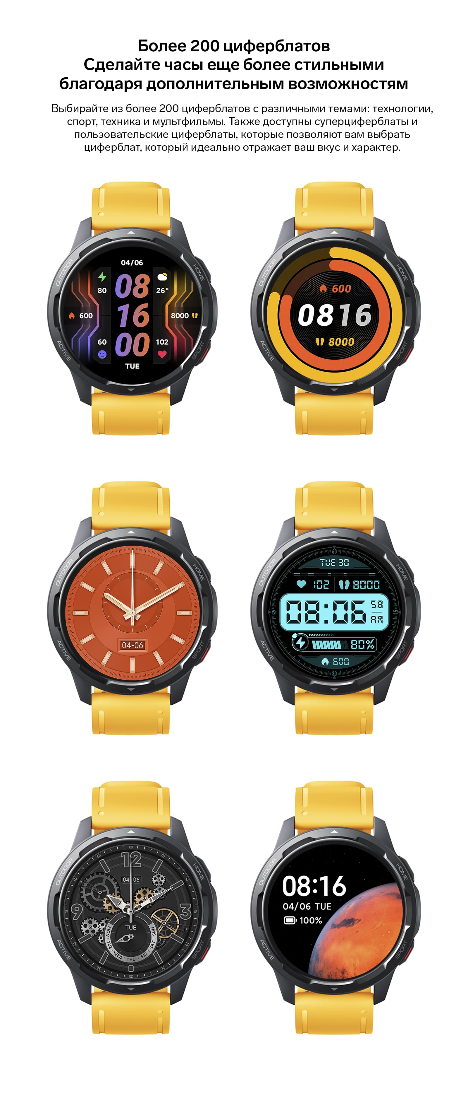 Xiaomi Watch Active S1 Циферблаты