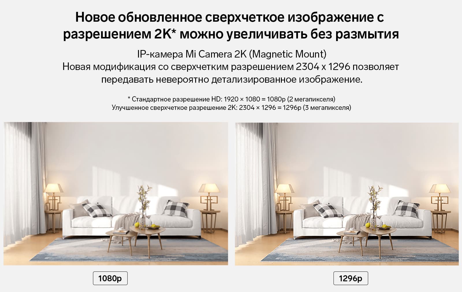 Видеокамера Xiaomi Mi Camera 2K, IP, 3Мп, Wi-Fi, microSD, облачное  хранилище, белая (7779640) - Купить по цене от 2 990.00 руб. | Интернет  магазин SIMA-LAND.RU