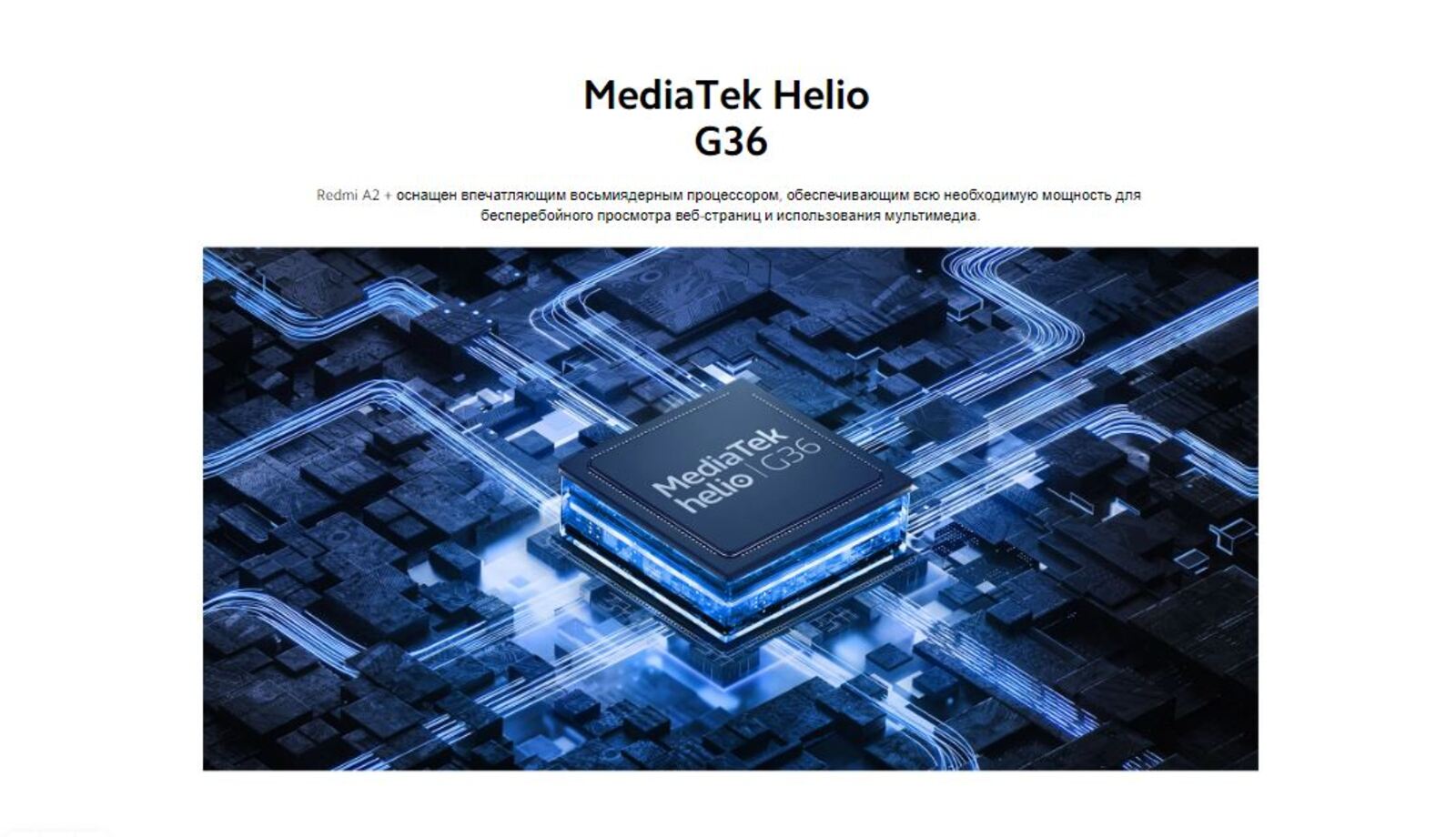 Процессор MediaTek Helio G36.